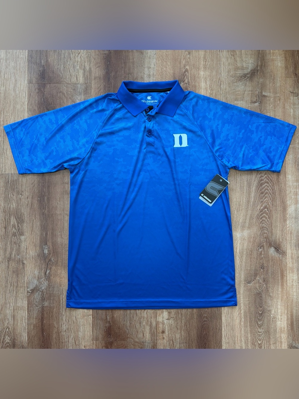 Duke University Blue Devils Polo Shirt Mens Large Colosseum NCAA College